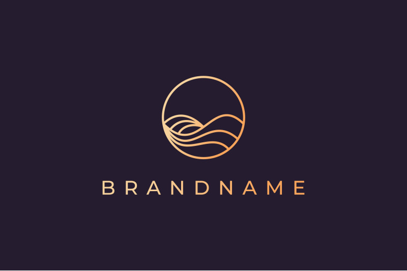 luxury-sea-water-wave-logo-template