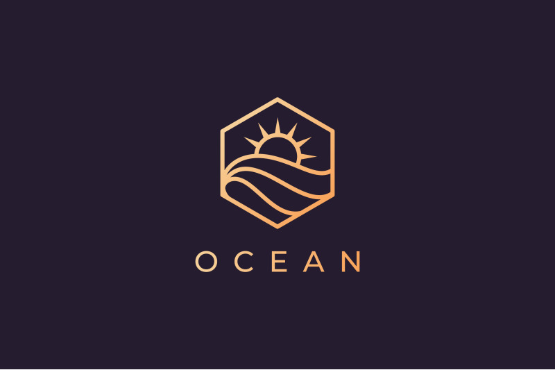 simple-ocean-sun-logo-with-luxury-style