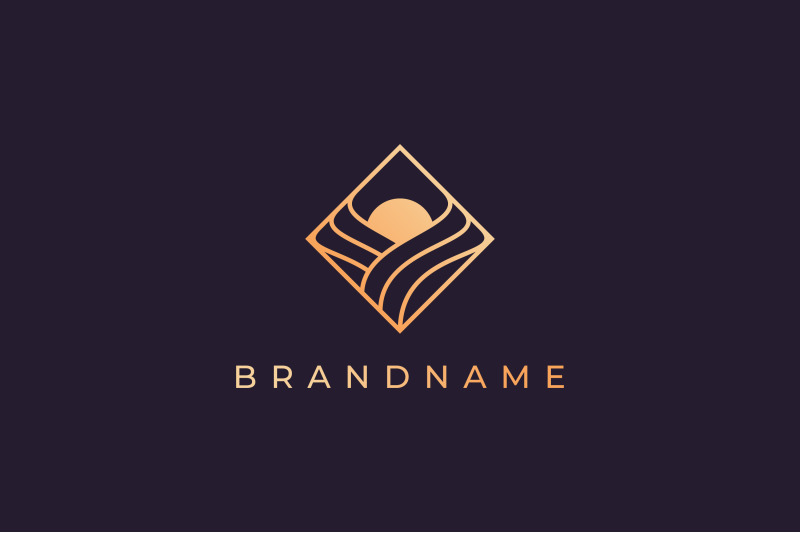 simple-ocean-sun-logo-with-luxury-style