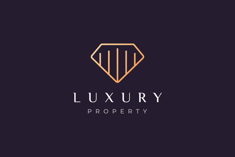 luxury-diamond-property-logo-concept