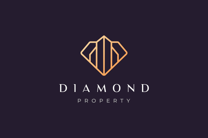 luxury-diamond-property-logo-concept