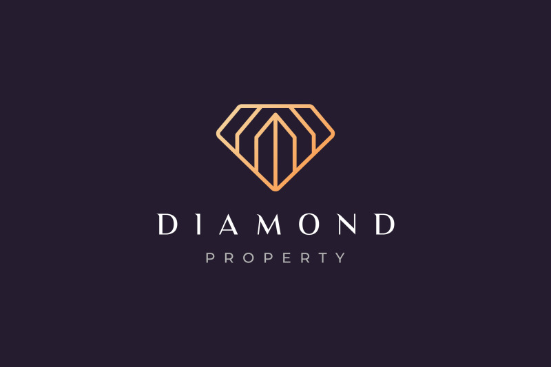 luxury-diamond-property-logo-concept