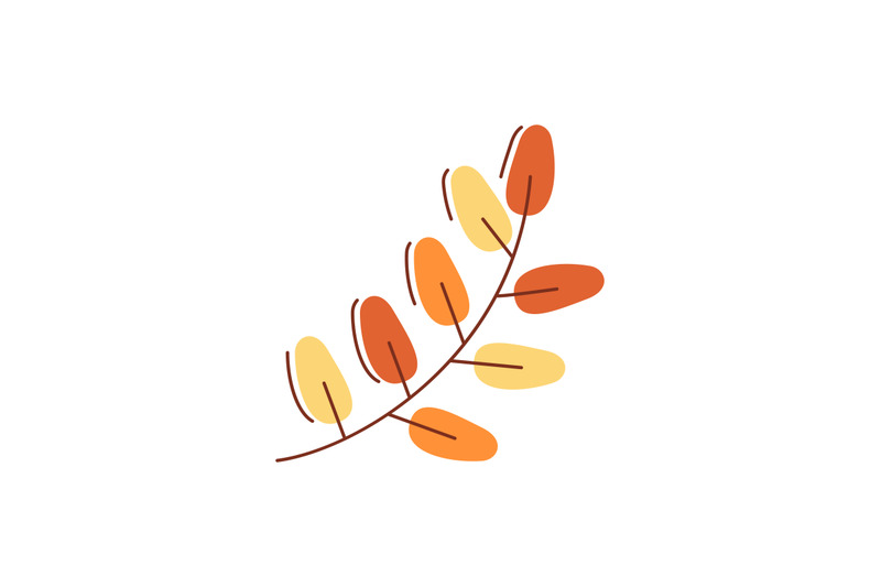 dried-golden-and-orange-leaf-flat-vector-abstract-element
