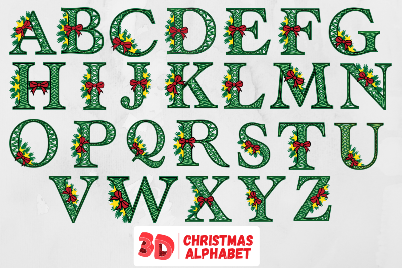 3d-christmas-alphabet-svg-bundle