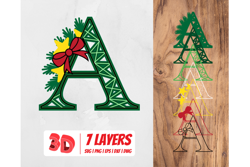 3d-christmas-letter-a