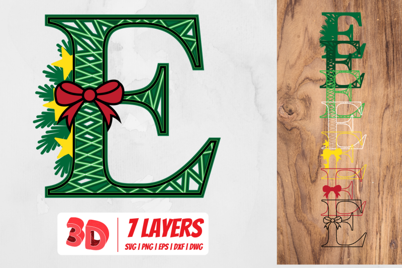 3d-christmas-letter-e