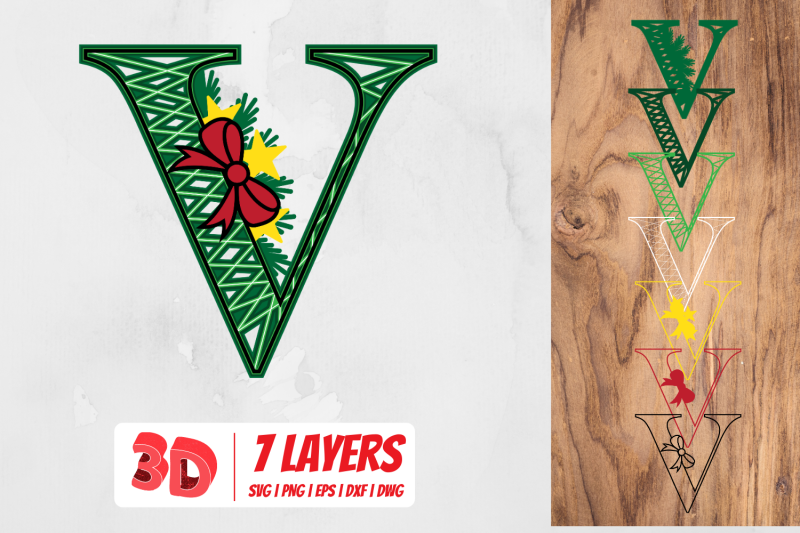 3d-christmas-letter-v