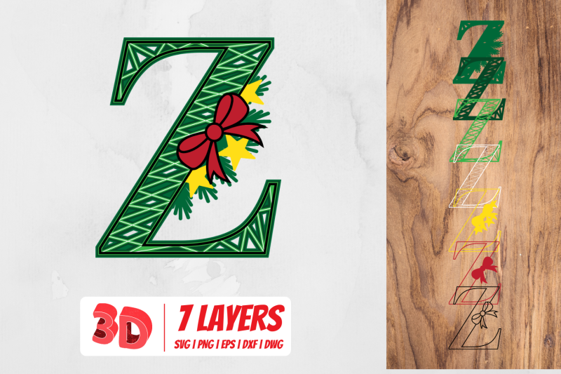 3d-christmas-letter-z