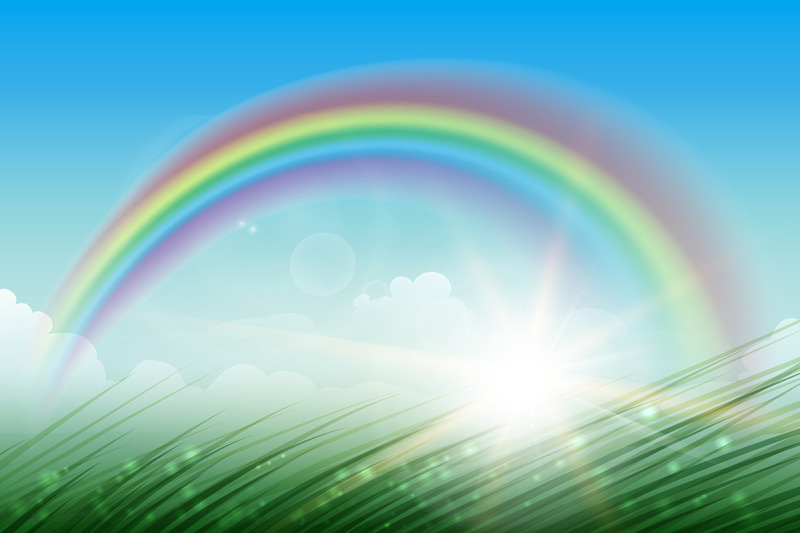 rainbow-landscape-background