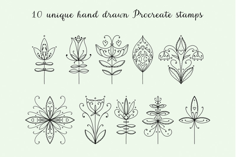 modern-folk-art-flowers-procreate-stamp-brushes