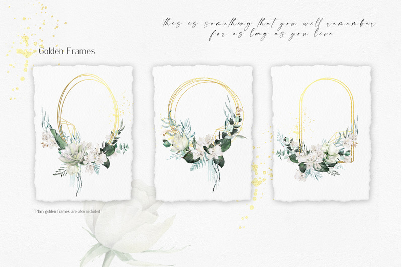 watercolor-white-flowers-clipart-greenery-tropical-clipart-with-white