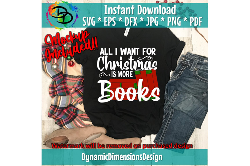 all-i-want-for-christmas-svg-file-book-books-christmas-svg-reading-teacher-cut-file-cricut-silhouette-instant-download