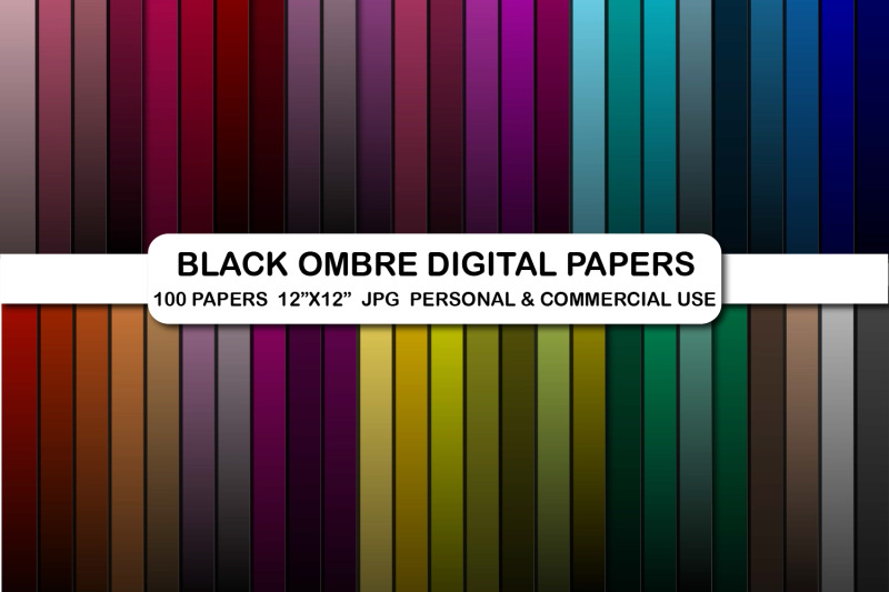 black-ombre-digital-papers-ombre-background-pattern-papers