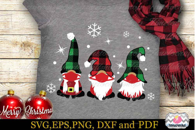 christmas-gnomes-with-face-masks-christmas-gnome-svg-buffalo-plaid