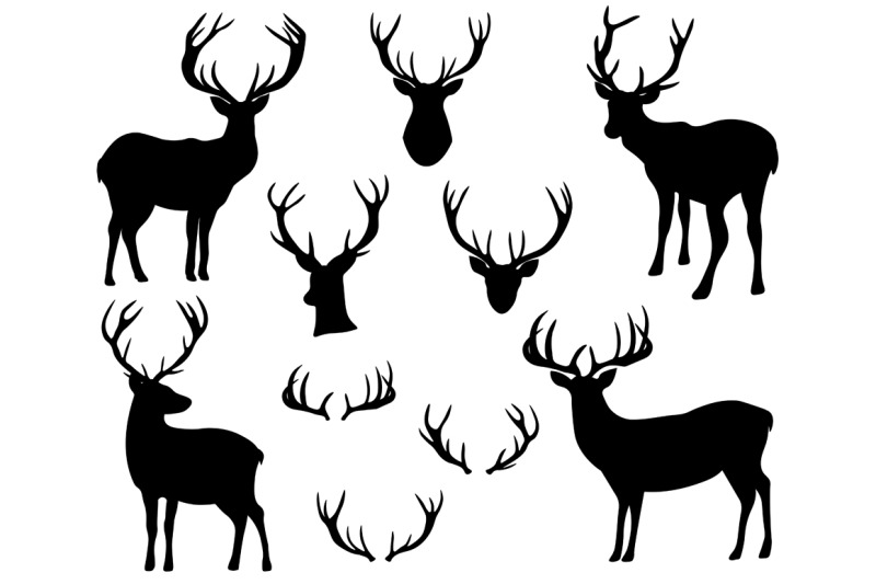 reindeer-silhouettes-vector-reindeer-silhouettes-svg