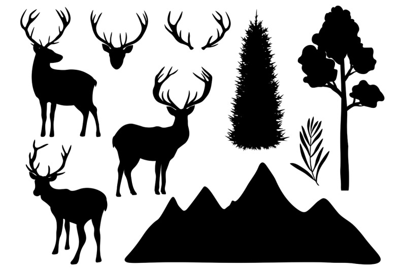 reindeer-silhouettes-vector-reindeer-silhouettes-svg