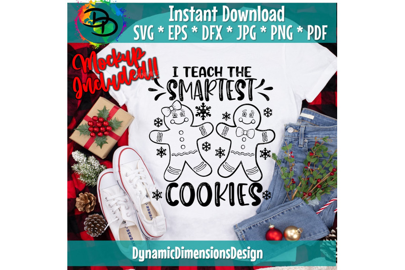 christmas-svg-i-teach-the-smartest-cookies-svg-gingerbread-svg-dxf-e