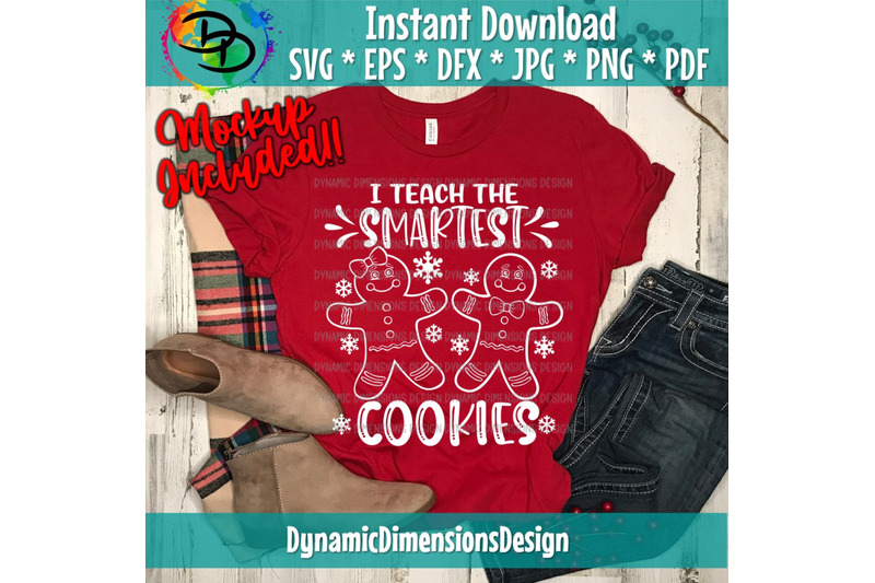 christmas-svg-i-teach-the-smartest-cookies-svg-gingerbread-svg-dxf-e