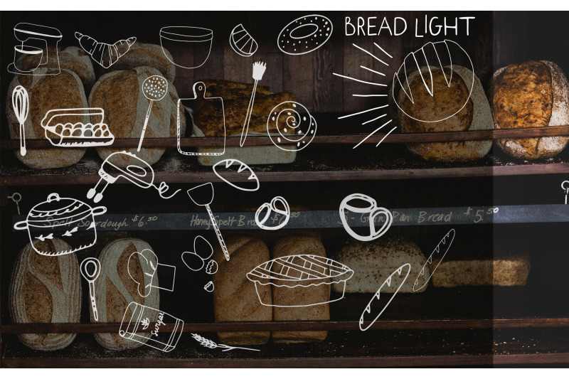 baker-maker-sans-serif-font-15-logos-kitchen-doodles