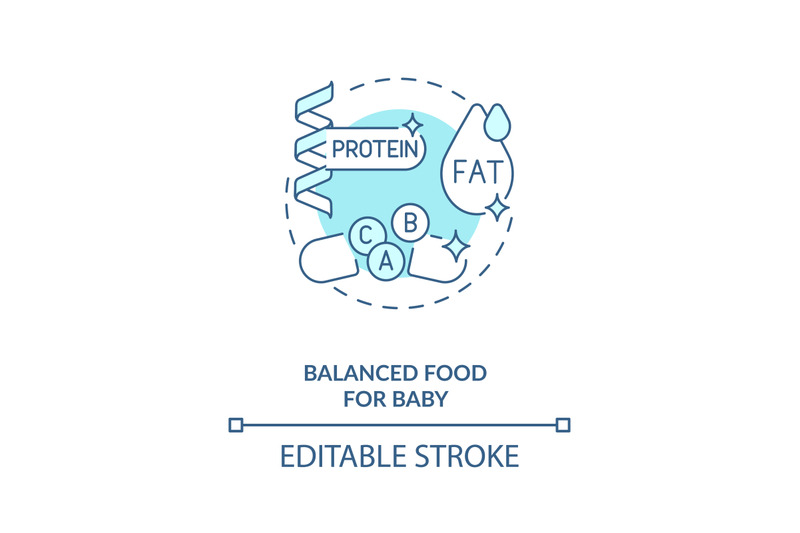 balanced-food-for-baby-concept-icon