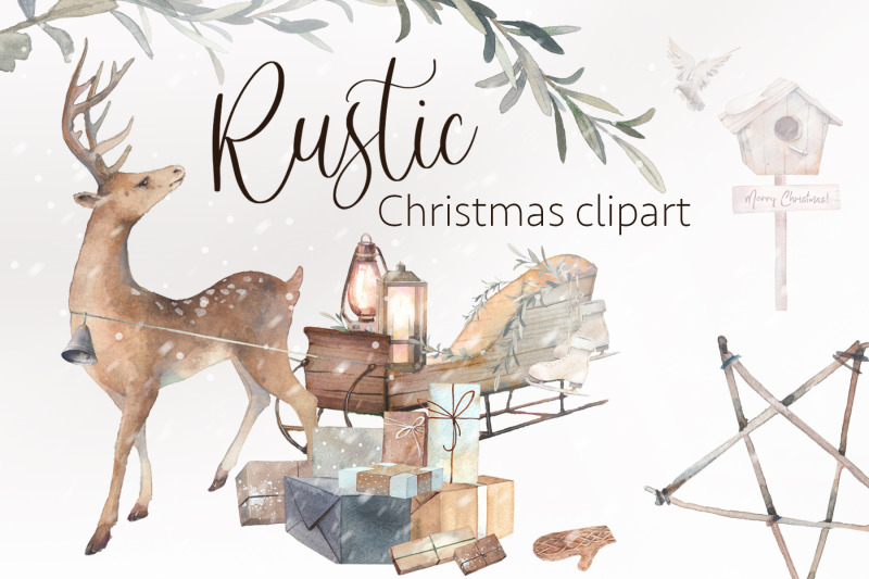 rustic-christmas-clip-art-watercolor