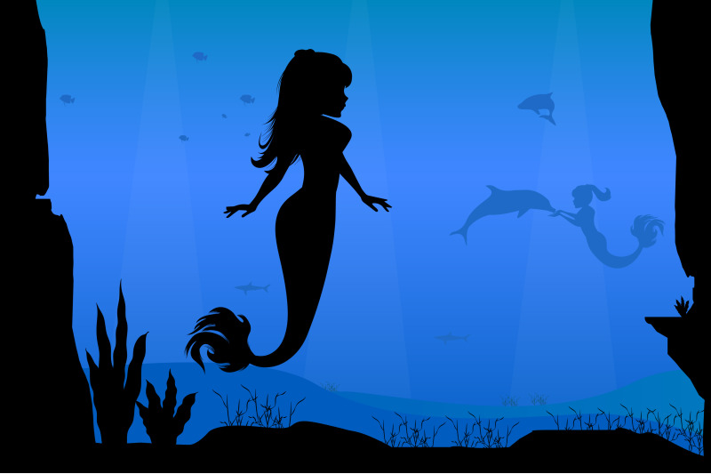 mermaid-silhouette-simple-vector-illustration