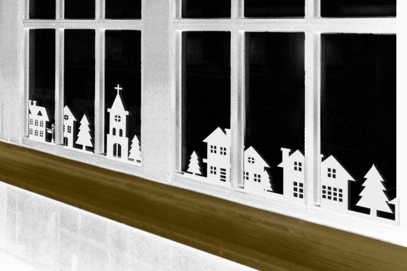 christmas-night-buildings-scene-svg-silhouette-design-clipart-set