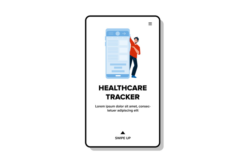 healthcare-tracker-smartphone-application-vector
