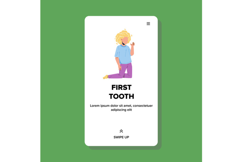 first-tooth-losing-cute-little-girl-child-vector