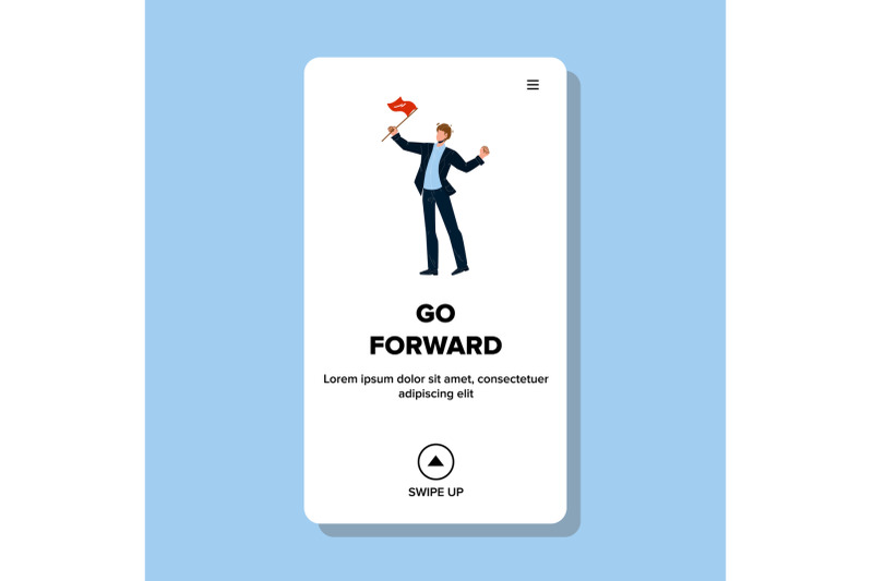 go-forward-businessman-leader-holding-flag-vector