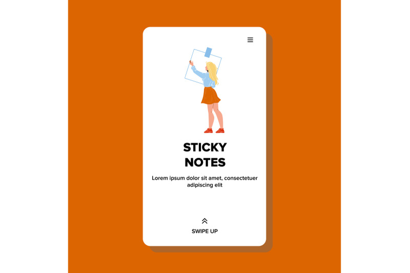 sticky-notes-with-work-task-hold-woman-vector