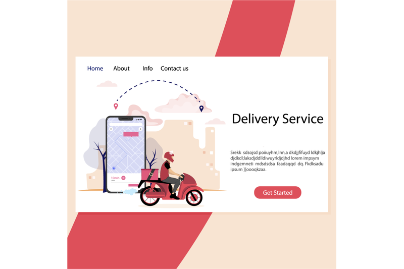 delivery-service-landing-page-courier-on-scooter