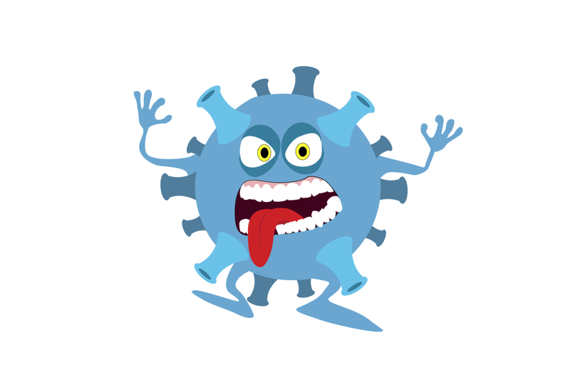 character-funny-coronavirus-molecula-vector-microbe-monster