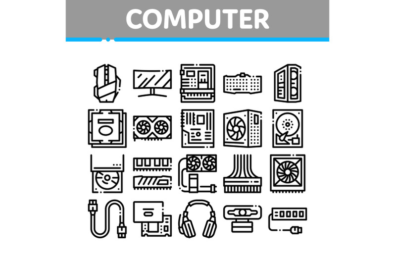 computer-technology-collection-icons-set-vector