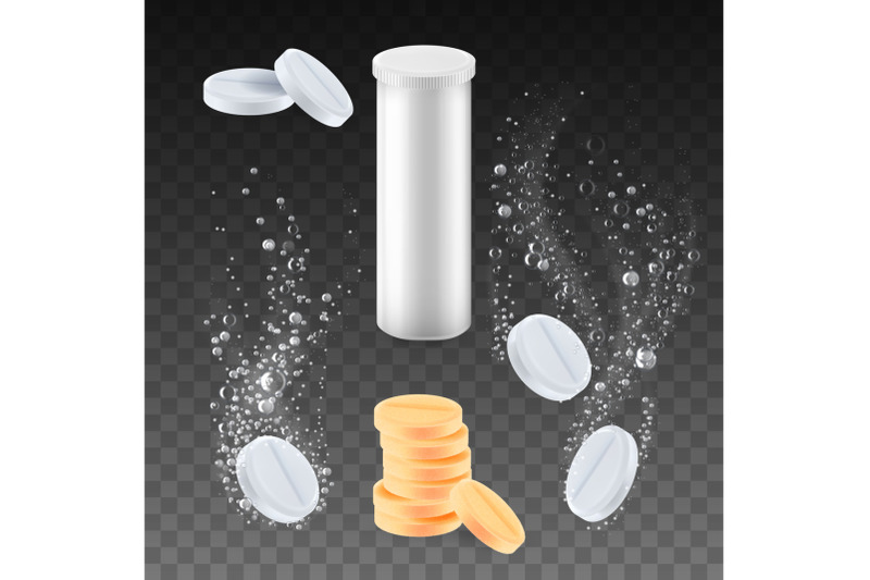 effervescent-pills-and-medicaments-pack-set-vector