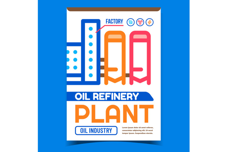 oil-refinery-plant-creative-promo-banner-vector