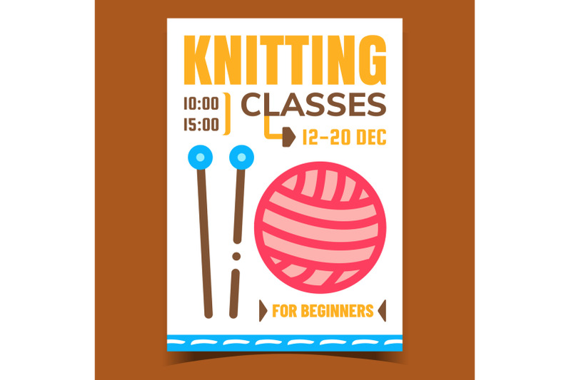 knitting-classes-creative-promotion-banner-vector