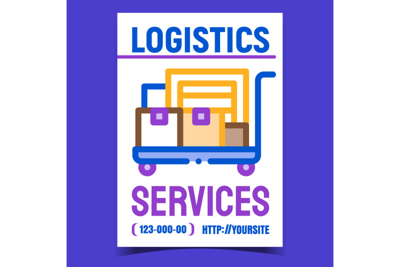 logistics-services-creative-promo-banner-vector