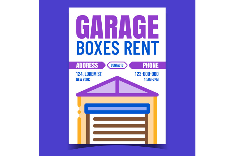 garage-boxes-rent-creative-promotion-banner-vector