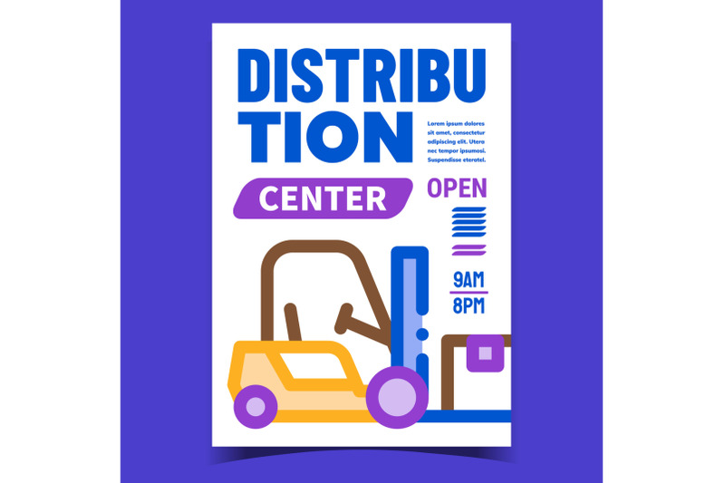 distribution-center-creative-promo-banner-vector