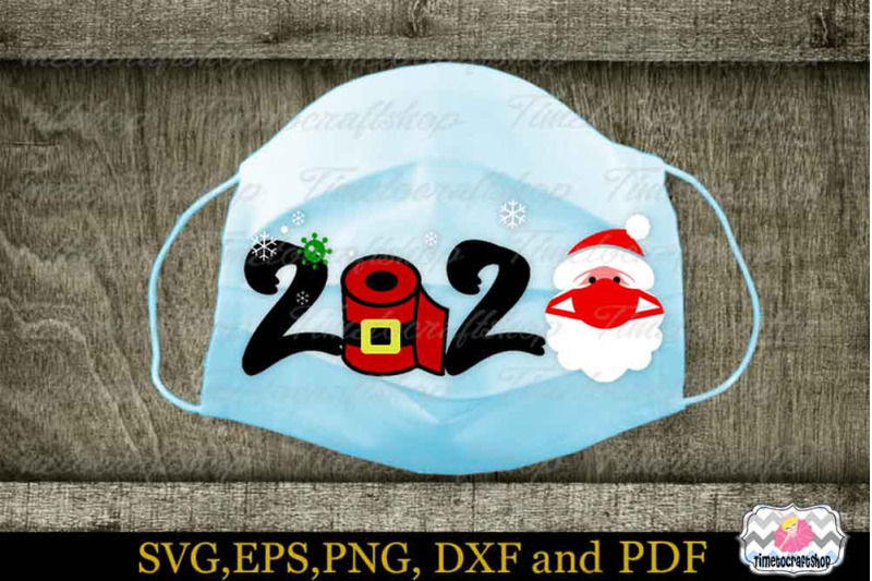 christmas-santa-with-face-masks-2020-christmas-svg-2020-toilet-pape