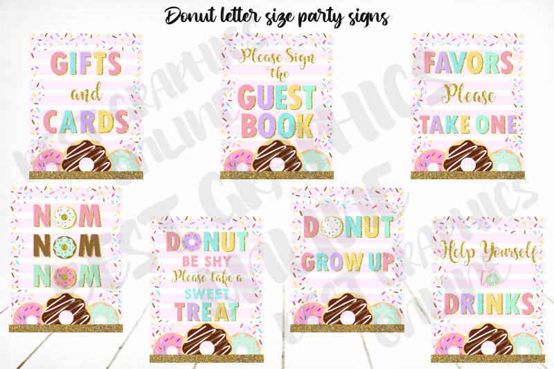 donut-birthday-party-table-signs-donut-grow-up-birthday-sign