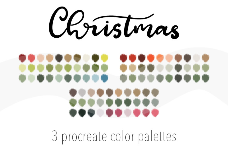 christmas-color-palette-for-procreate-app-on-ipad-90colour-swatches