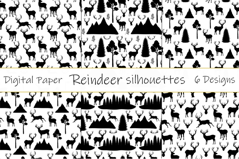 reindeer-pattern-reindeer-silhouettes-pattern-reindeer-svg