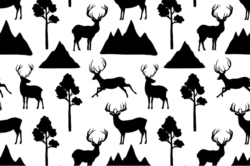 reindeer-pattern-reindeer-silhouettes-pattern-reindeer-svg