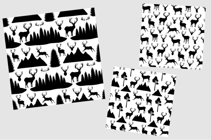 reindeer-pattern-reindeer-silhouettes-pattern-reindeer-svg