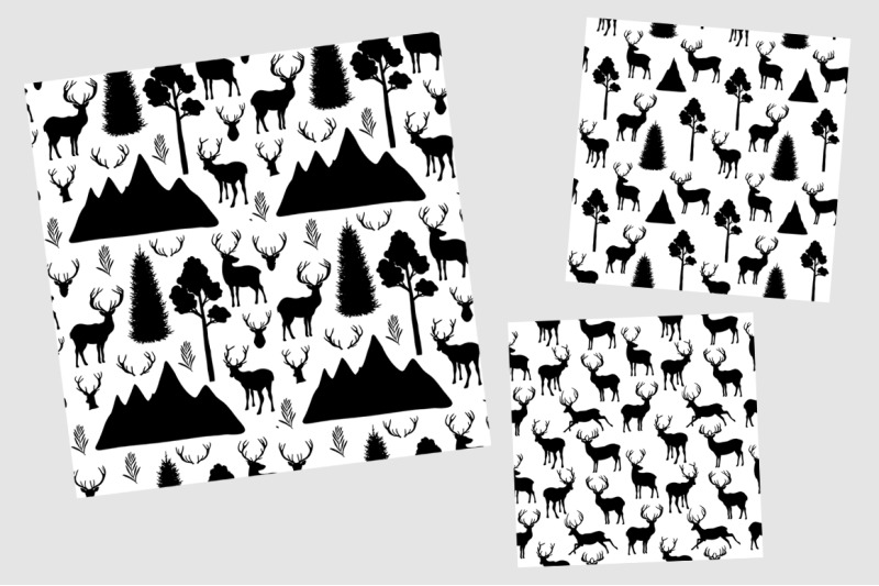 reindeer-pattern-reindeer-silhouettes-pattern-reindeer-svg