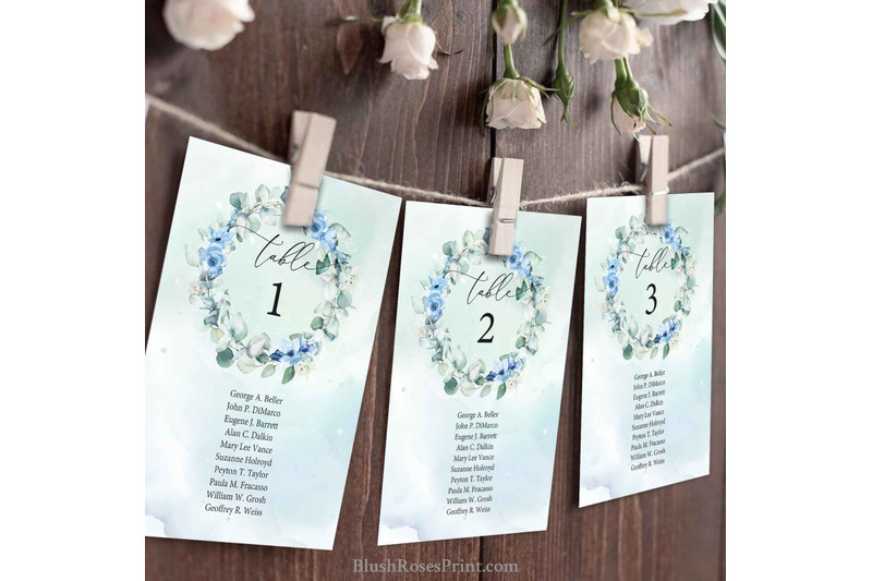 eivy-dusty-blue-floral-eucalyptus-wreath-wedding-seating-chart-cards