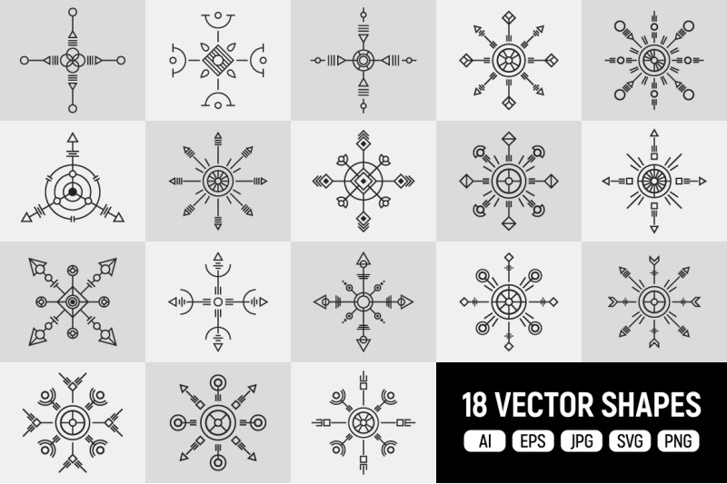 18-abstract-geometric-vector-symbols