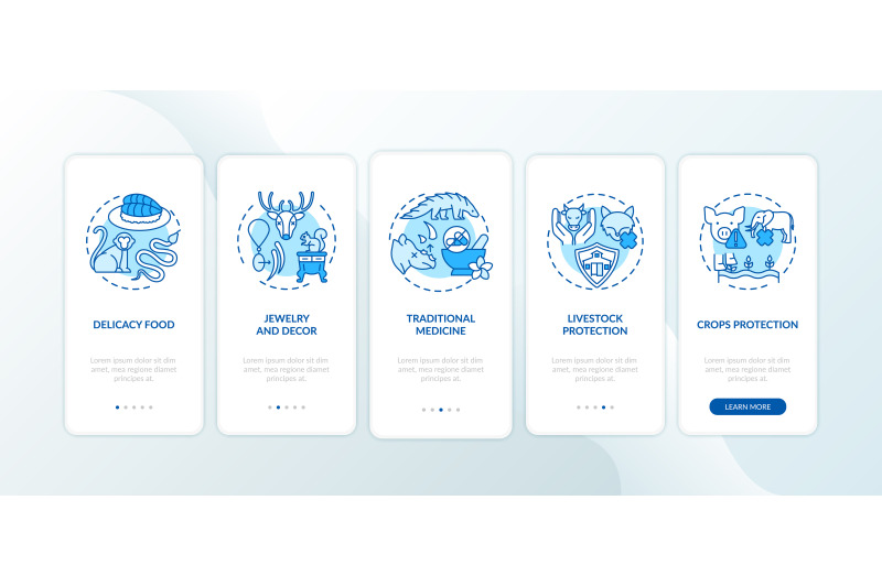 animal-cruelty-blue-onboarding-mobile-app-page-screen-with-concepts